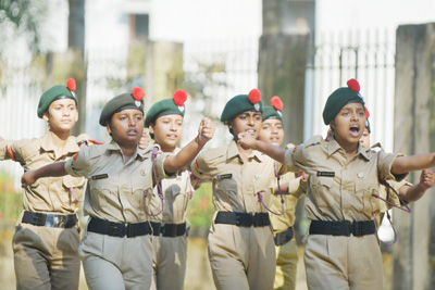 NCC cadets participated in a drill during a NCC camp at Agartala on October 27.